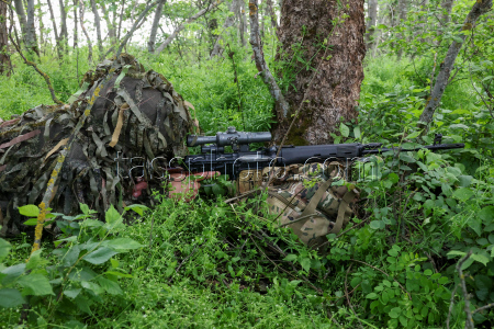 Sniper training in Zaporozhye Region, Russia