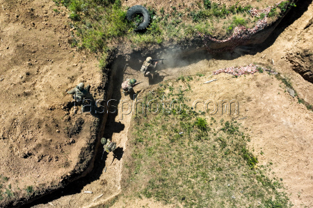 Infantry assault training in Kherson Region, Russia