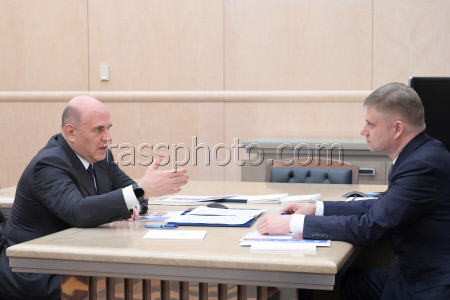 Russia's PM Mishustin meets with RZD CEO Belozerov