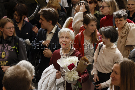 Russian pensioner and civil activist Lyudmila Vasilyeva at court hearing in St. Petersburg