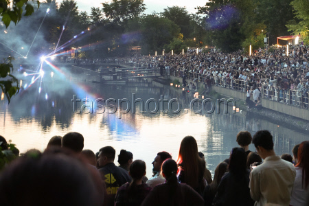 Water lantern festival in Moscow