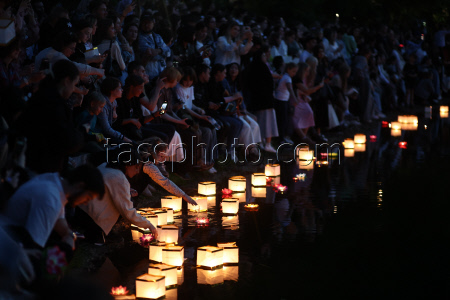Water lantern festival in Moscow