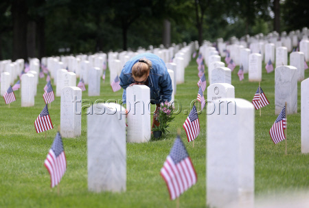 US Flags At Arlington National Cemetery In Arlington In Washington, District Of Columbia, USA, Washington Dc, Virginia. - 23 May 2025