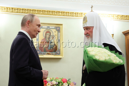 Встреча президента РФ Путина и патриарха Московского и всея Руси Кирилла