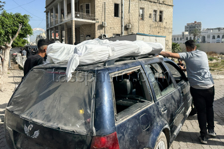 Gaza Strip in aftermath of Israeli airstrike