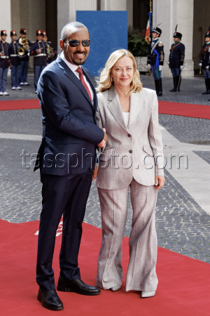 Palazzo Chigi - Giorgia Meloni Incontra Il Primo Ministro Della Repubblica Federale Dellâ€™Etiopia Abiy Ahmed Ali