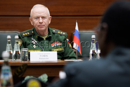 Russia's Deputy Defence Minister Fomin meets with Ethiopia's Chief of General Staff Gelelcha