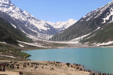 Tourists explore scenic Naran valley