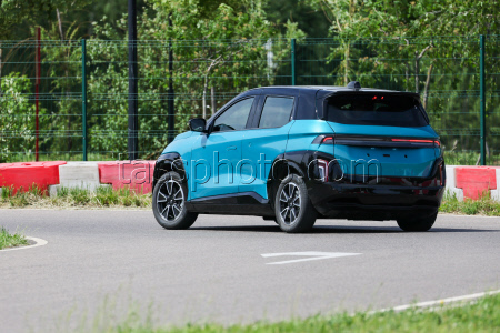 Atom electric vehicle test drive in Moscow