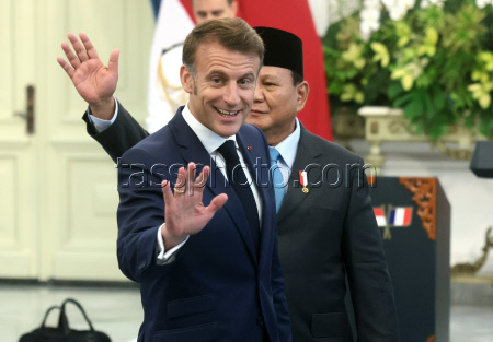 France's President Emmanuel Macron visits Indonesia