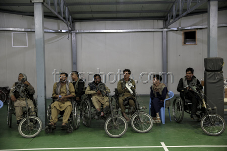 Wheelchair basketball selection tournament for the national team, supported by the Red Cross Committee, in Kabul.