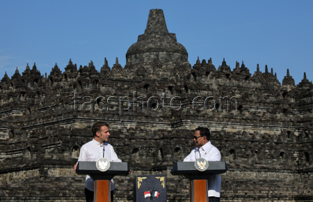 French President Emmanuel  Macron visits Indonesia