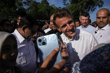 French President Emmanuel  Macron visits Indonesia
