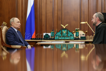 Встреча президента РФ Путина и главы фонда "Круг добра" Ткаченко
