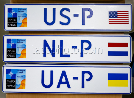 Special license plates printed ahead of NATO Summit in the Netherlands
