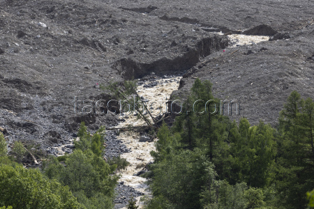Aftermath of Birch Glacier collapse in Switzerland