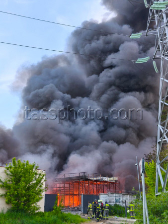 Fire in Krasnogorsk, Moscow Region