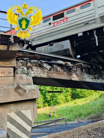 Обрушение железнодорожного моста в Курской области