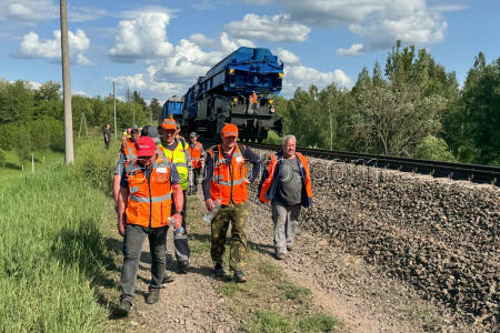 Сход поезда с рельсов в Брянской области