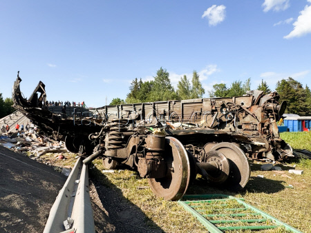 Сход поезда с рельсов в Брянской области