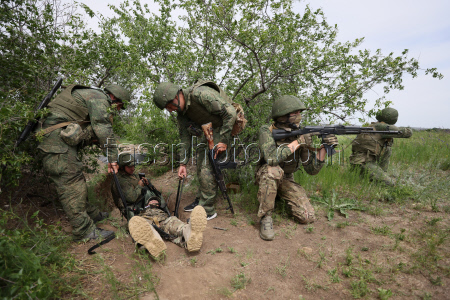 Russian Army medics at work in special military operation zone
