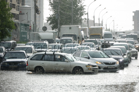 Heavy rain in Novosibirsk