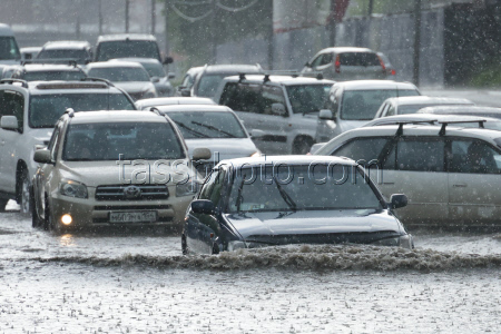 Heavy rain in Novosibirsk