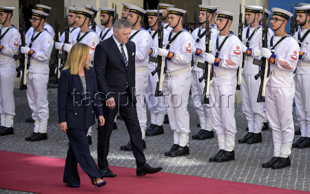 Slovakia's Prime Minister Robert Fico visits Italy