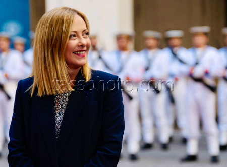 Giorgia Meloni Welcomes Emmanuel Macron - Rome