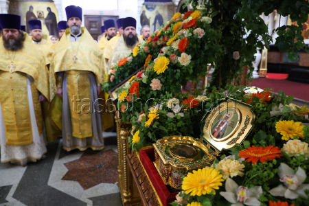 Встреча ковчега с мощами святителя Тихона, патриарха Московского, в Екатеринбурге