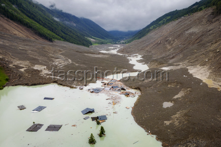 Aftermath of Birch Glacier collapse in Switzerland