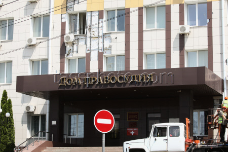 Damage from drone attack on Belgorod